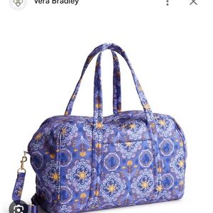 Vera Bradley Disney Miramer Weekender- purple/yellow